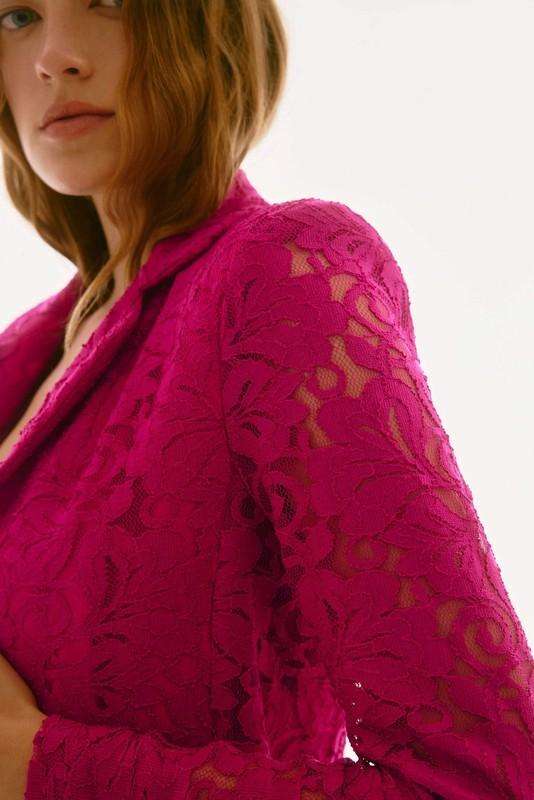 Joseph Ribkoff Geranium Fitted Floral Lace Blazer Jacket 251726