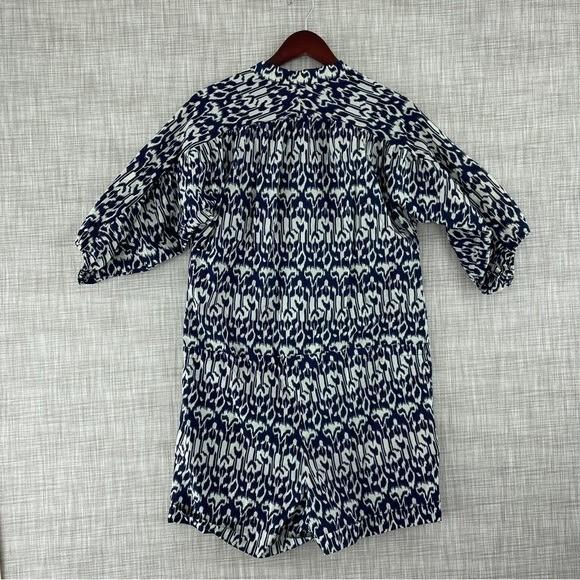 Josh Podoll Womens Size Medium Short Sleeve Button Front Romper 0076