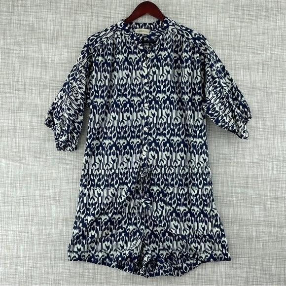 Josh Podoll Womens Size Medium short sleeve button front romper 0076