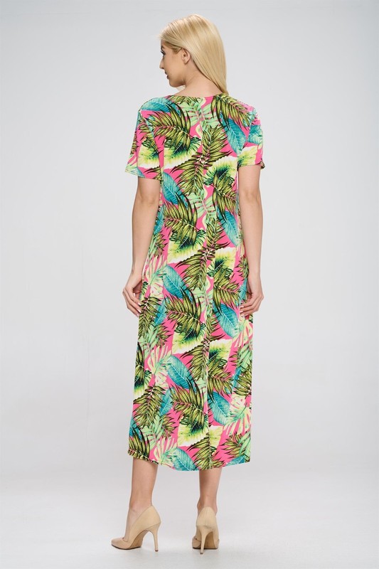 Jostar Travel Knit Dress Long A-Line S/S Stretchy NO-IRON Poly/span. 311