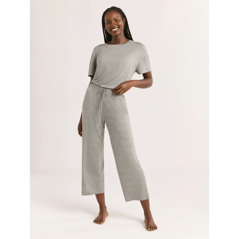 Joyspun Grey Pajama Crop Pant Sizes L XL 2X & 3X You Pick 1