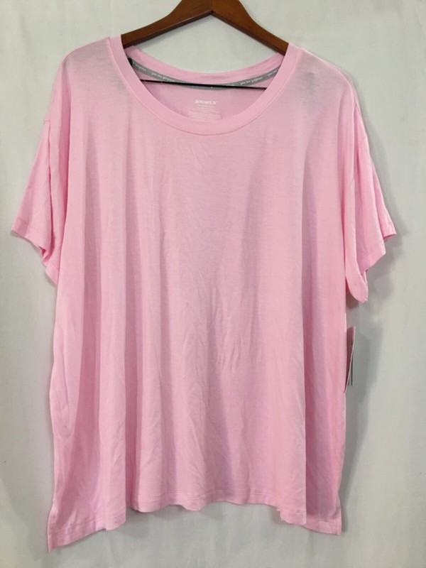 JOYSPUN Livaeco Pink Short Sleeve Sleep Tee Shirt Top Many Sizes New