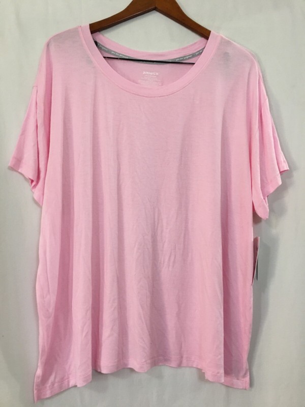 JOYSPUN Livaeco Pink Short Sleeve Sleep Tee Shirt Top Many Sizes New