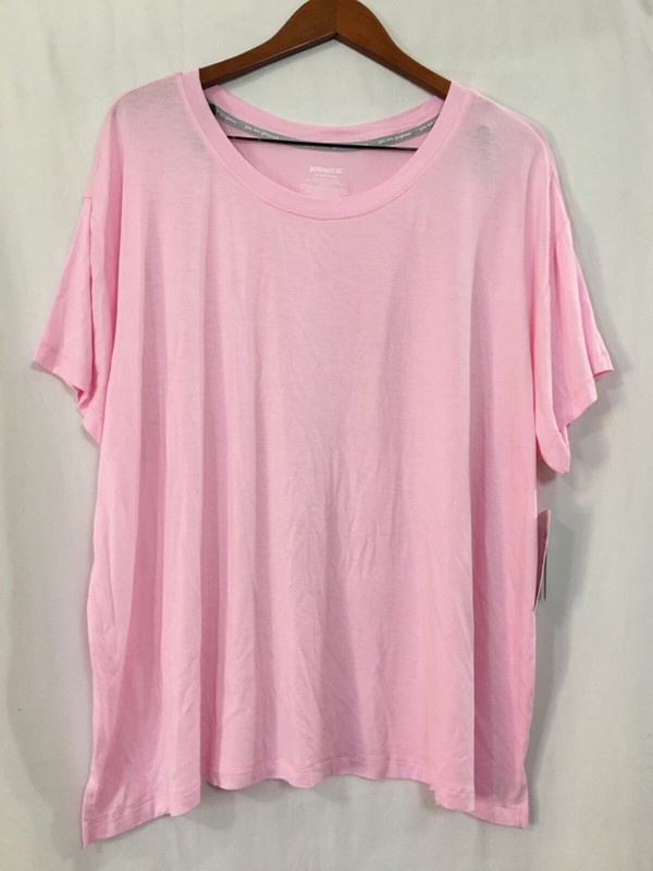 JOYSPUN Livaeco Pink Short Sleeve Sleep Tee Shirt Top Many Sizes New