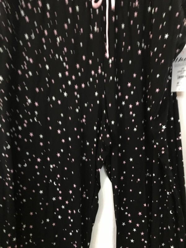 Joyspun Women's Knit Cropped Sleep Pants W/ Pockets Livaeco New Moon And Stars