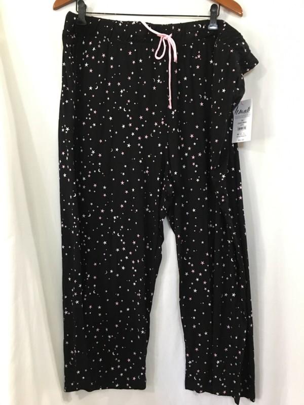 Joyspun Women's Knit Cropped Sleep Pants W/ Pockets Livaeco New Moon And Stars