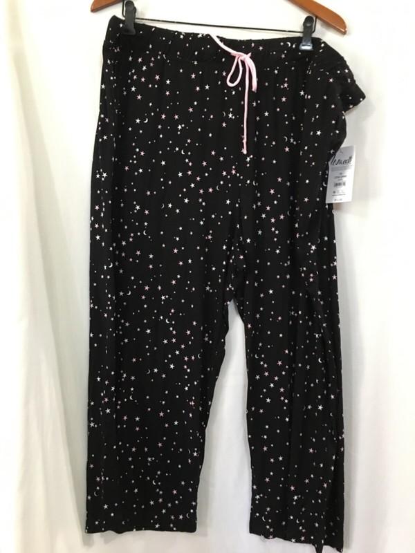 Joyspun Women's Knit Cropped Sleep Pants w/ pockets Livaeco New Moon and Stars