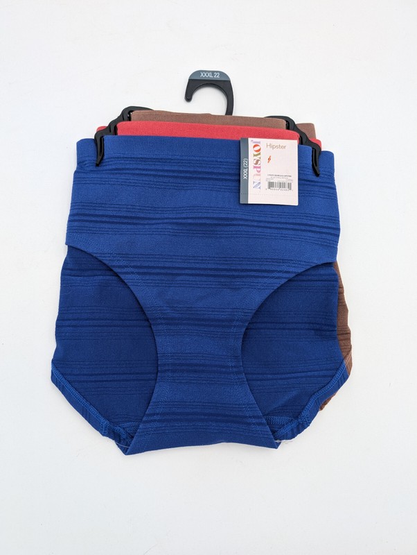 Joyspun Women's Seamless Hipster Underwear Panties 3-Pack Size XXXL (22) NEW