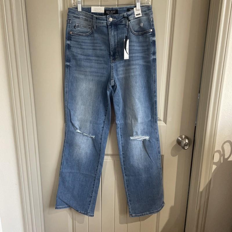 Judy Blue 13/31 Minimal Distress Straight Leg Jeans With Tummy Control