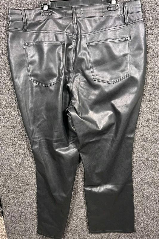 Judy Blue Faux Leather Jeans Womens Size 20W Black Tummy Control High Rise NWT
