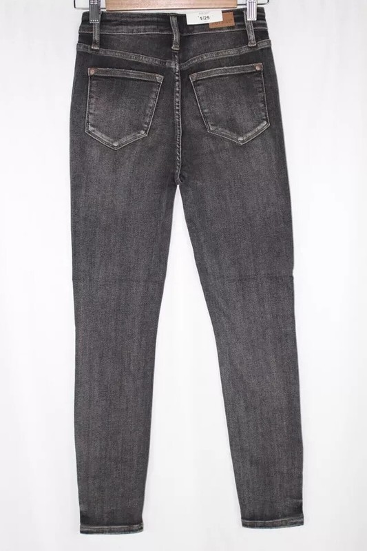 Judy Blue Jeans Skinny Fit High Waist Front Yoke Size 25 Black JB88287