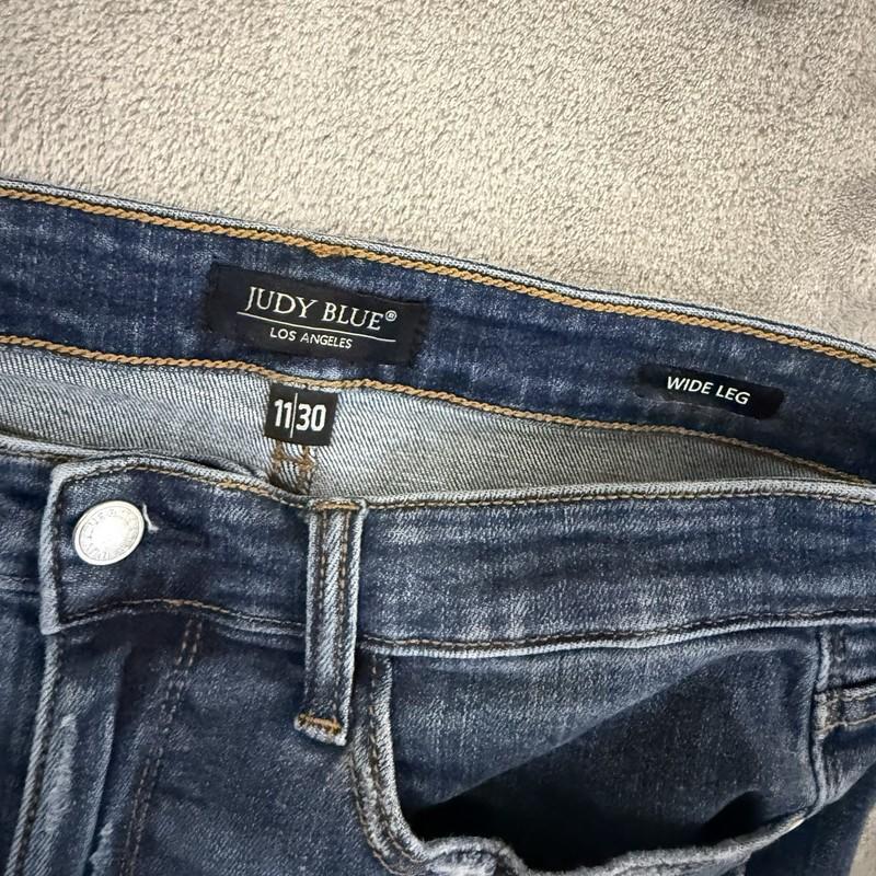 Judy Blue Jeans Women’s 11/30 Wide Leg Stretch Denim Cotton Blend JB82497