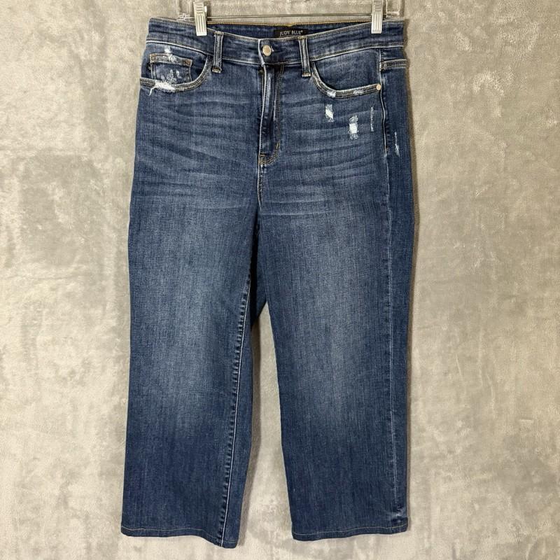 Judy Blue Jeans Women’s 11/30 Wide Leg Stretch Denim Cotton Blend JB82497
