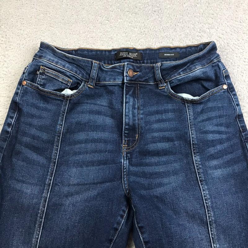 Judy Blue Jeans Womens 16W (32x27) High Rise Seam Front Skinny Inidgo Stretch