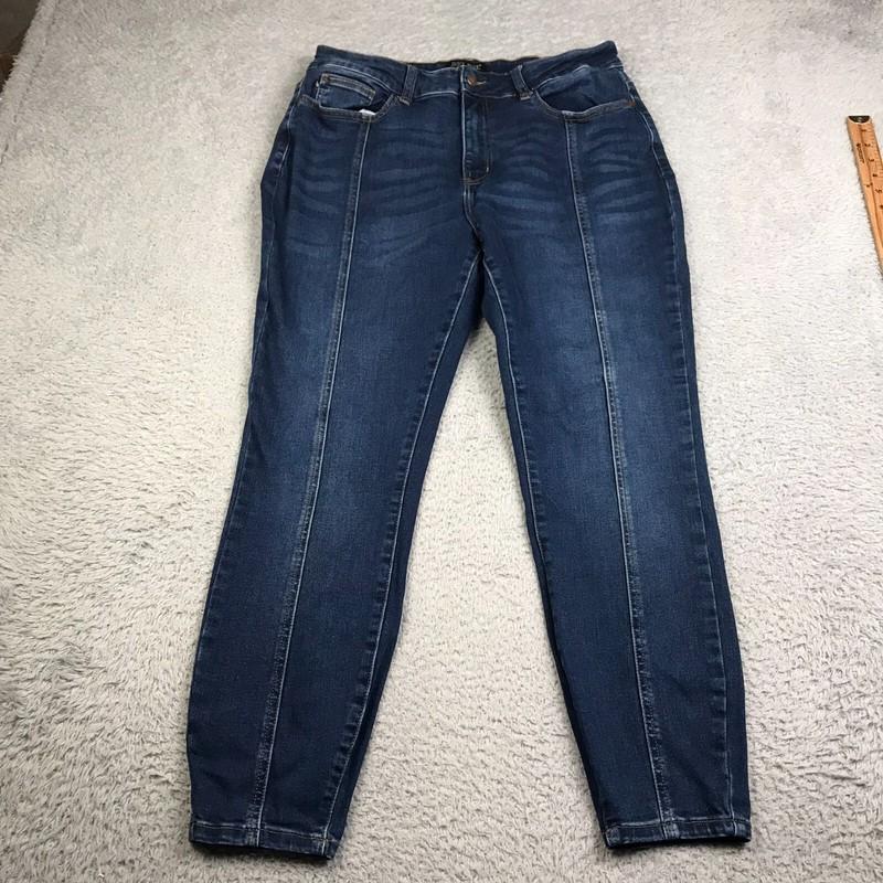 Judy Blue Jeans Womens 16W (32x27) High Rise Seam Front Skinny Inidgo Stretch