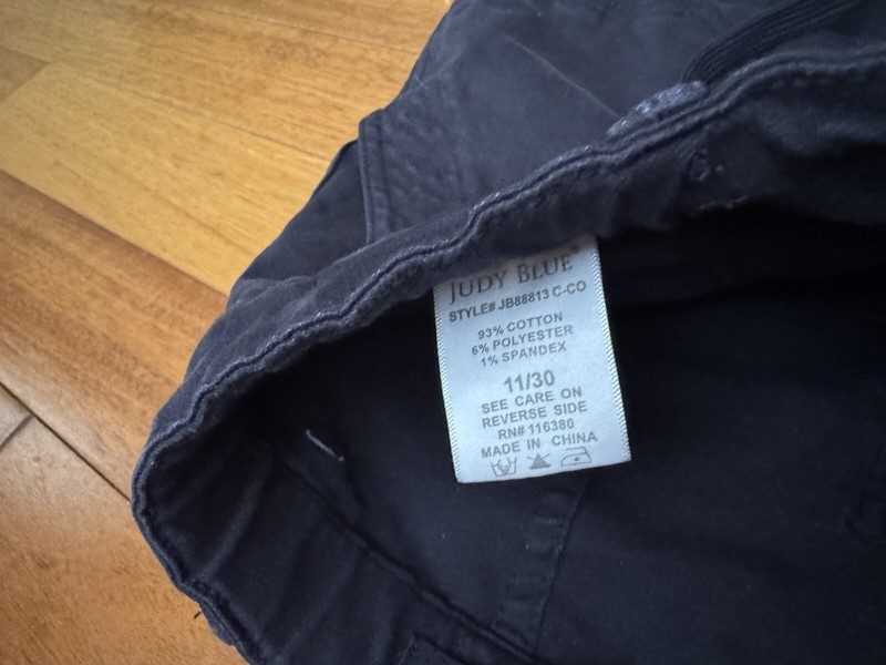 Judy Blue Jeans Womens Size 11/30 Airplane Mode Navy High Ri Pull On Drawstring