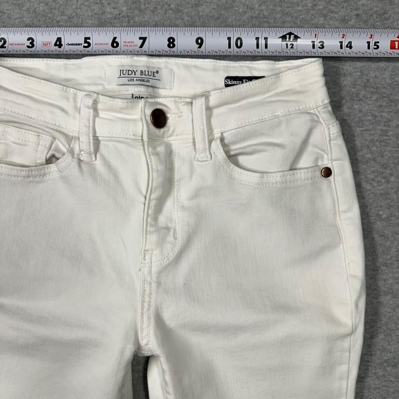 Judy Blue Skinny Fit Capri Jeans Women’s Size 0/24 (26Wx17.5L) White Stretch