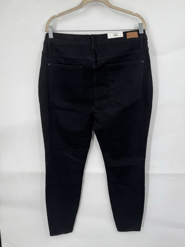 Judy Blue Skinny Fit Jeans Women 16W Black High Rise Stretchy Plus Size NEW