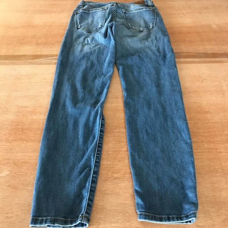 Judy Blue Skinny Jeans Women 5/27 Blue Distressed Stretch Dark Wash Hippie