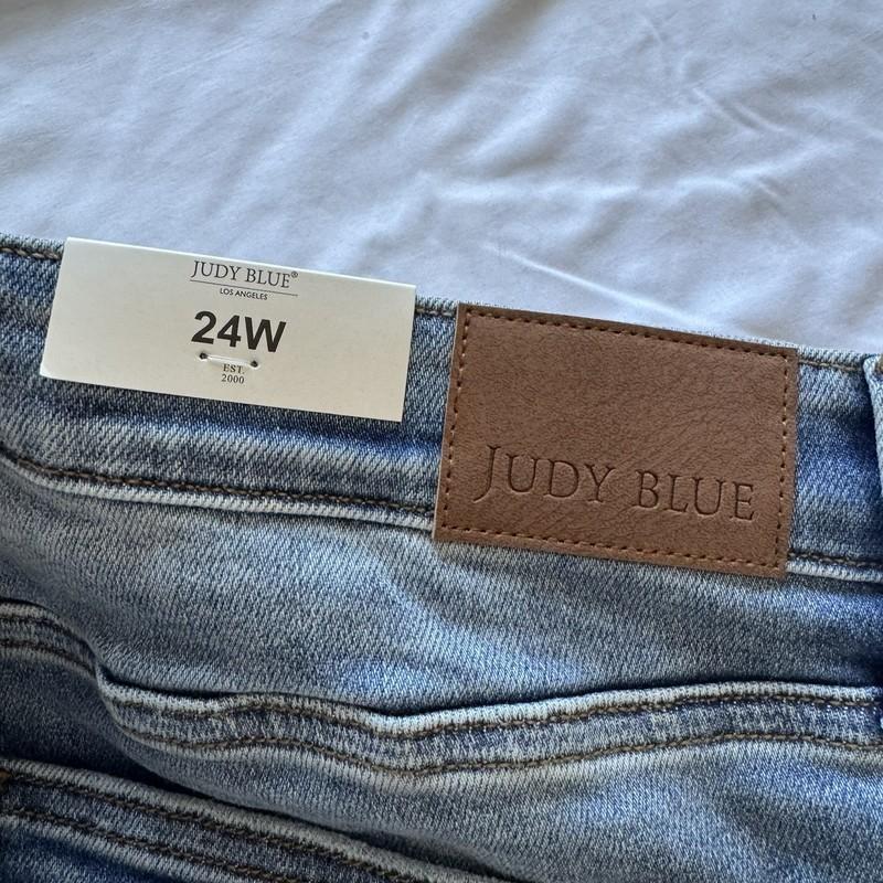 Judy Blue Women's Plus Size 24 High Waist Wide Leg Jeans