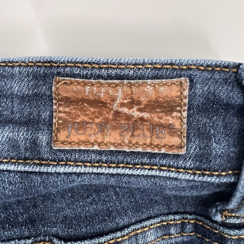 JUDY BLUE Women's Sz 11/30 Boot Cut Mid-Rise Dark Wash Denim Blue Jeans Stretch