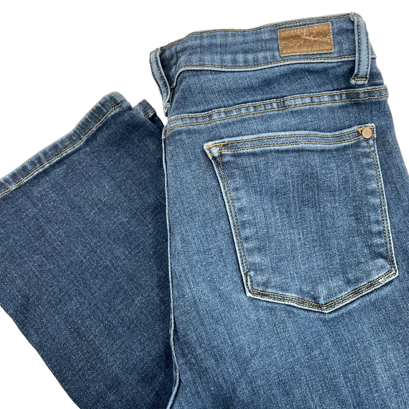 JUDY BLUE Women's Sz 11/30 Boot Cut Mid-Rise Dark Wash Denim Blue Jeans Stretch