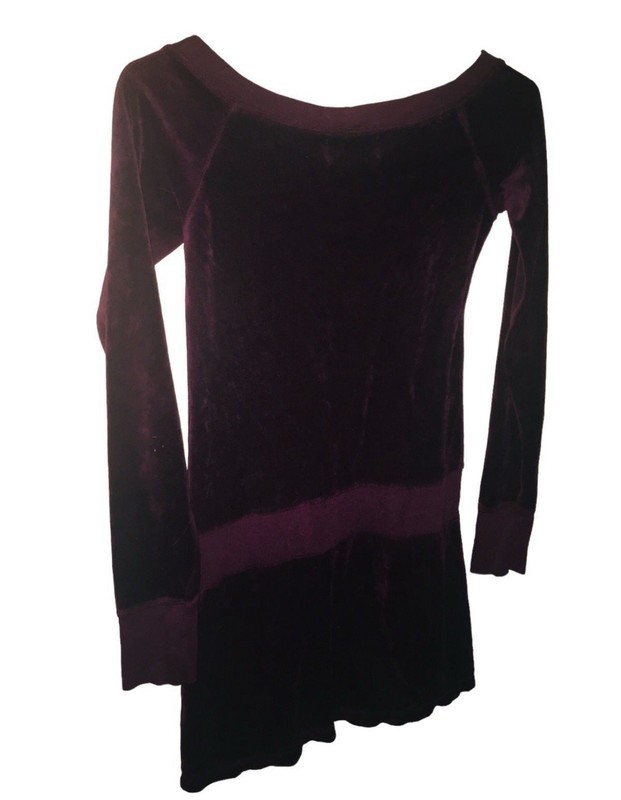 Juicy Couture Velour Velvet Romper Skirt Shirt Dress Sz S