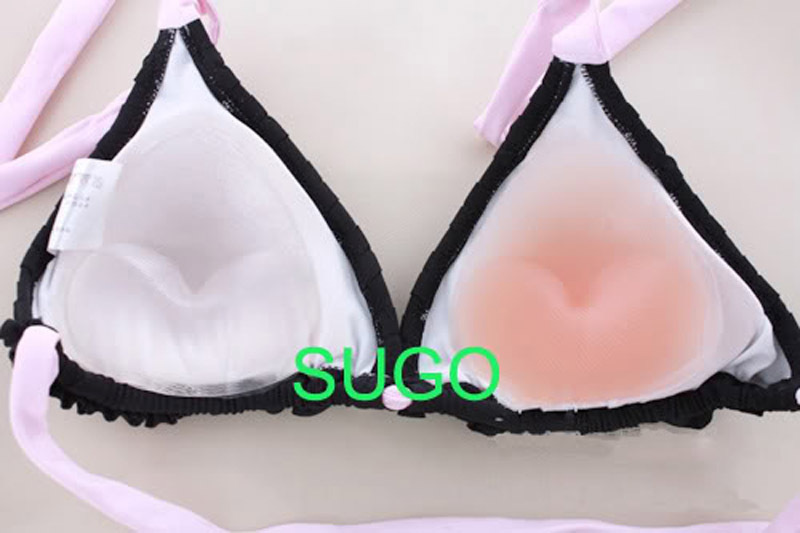 Jumbo Size Silicone Enhancer Insert Pads Bikini Bra Breast Push Up Washable Nd
