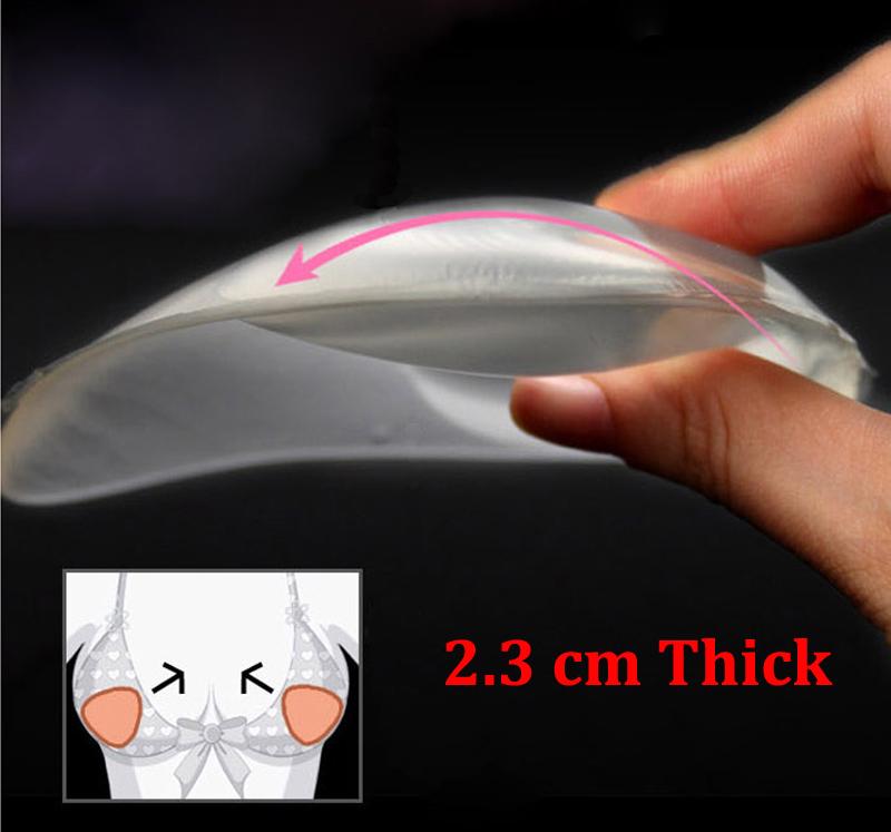 Jumbo Size Silicone Enhancer Insert Pads Bikini Bra Breast Push Up Washable Nd