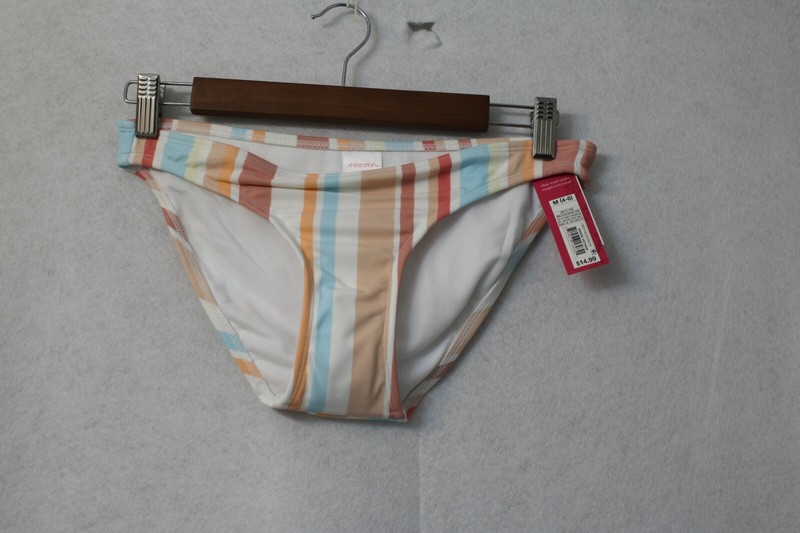 Juniors' Hipster Bikini Bottom - Xhilaration Multi Stripe Size M (4-6)