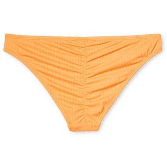 Juniors Ribbed Cheeky Hipster Bikini Bottom Xhilaration Orange Size XS (00)