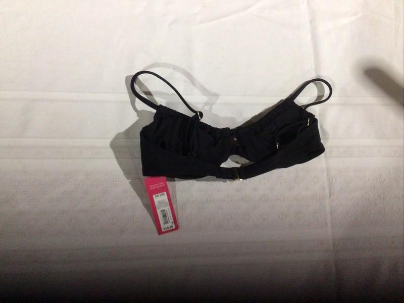 Juniors' Shirred Underwire Bikini Top - Xhilaration Black Size XS (00)