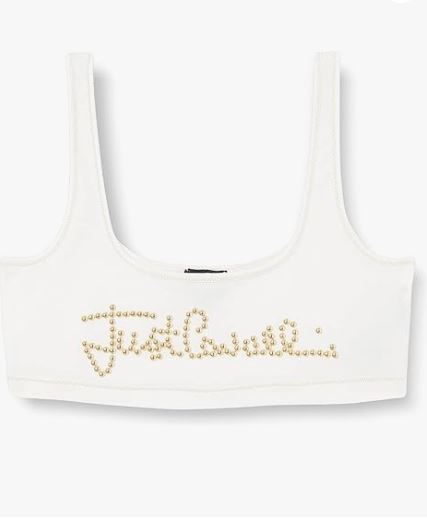 Just Cavalli Top Vest Fashion women's Cropped - stretch studded