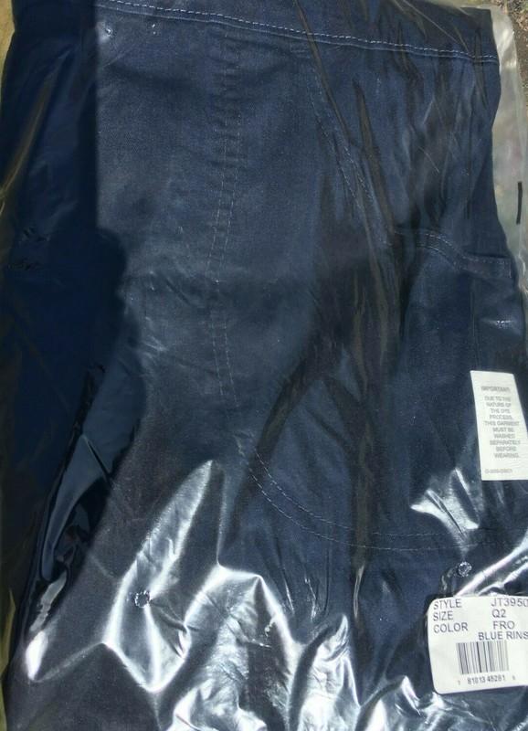 Just My Size Women's 2 Pocket Flat Front Jeans Tall Size 2XL Blue Rinse -New