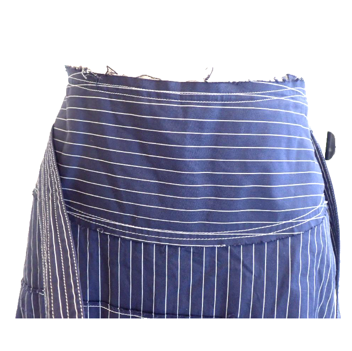 JW ANDERSON Striped Patchwork Long Skirt Beige Navy White Kaki