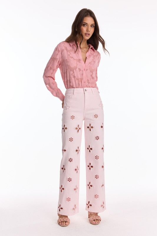 Kaia Pearl High Rise Jean - Blush Classic And Petite THE NOLI SHOP