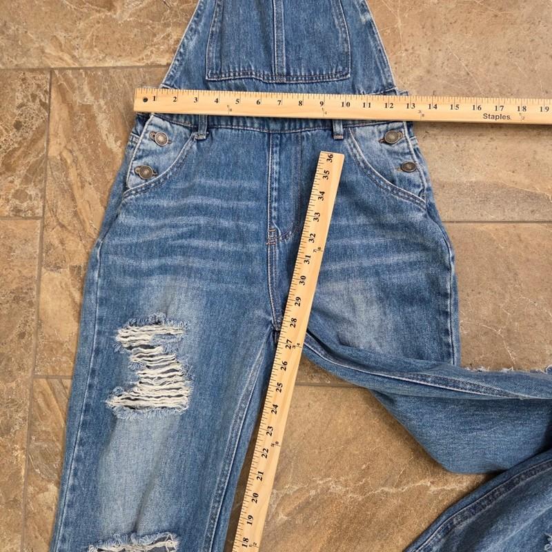 Kancan Distressed Denim Overalls Women's Light Wash Jeans Jumpsuit Romper