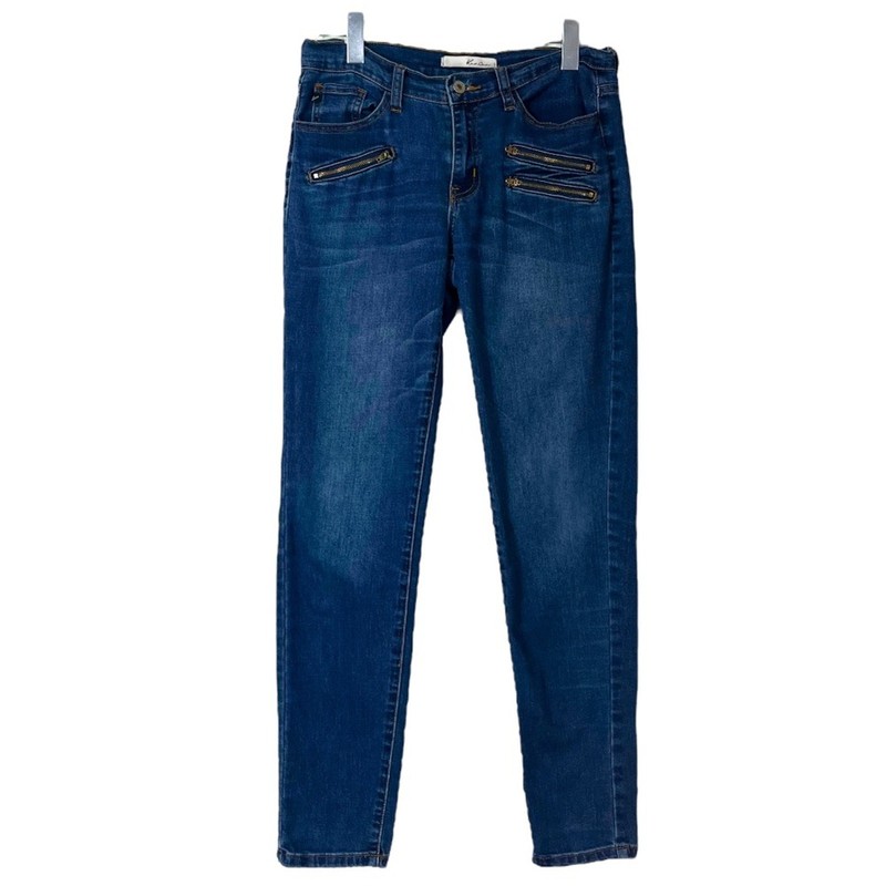KanCan Jeans Skinny Zipper Front Ankle Dark Wash Mid Rise Women’s Size 28
