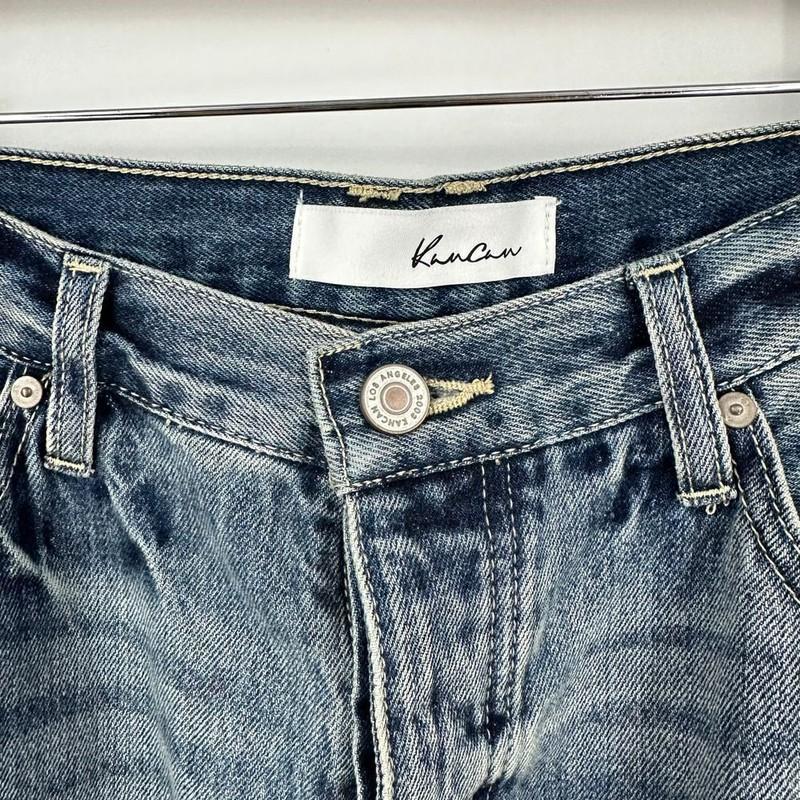 KanCan Ultra High Rise 90s Flare Jeans KC7373M Size 13/30 Distressed Button Fly