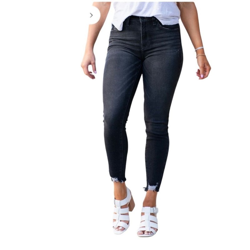 KanCan Women’s Janesville High Rise Ankle Skinny Jeans Size 7/27 Dark Gray