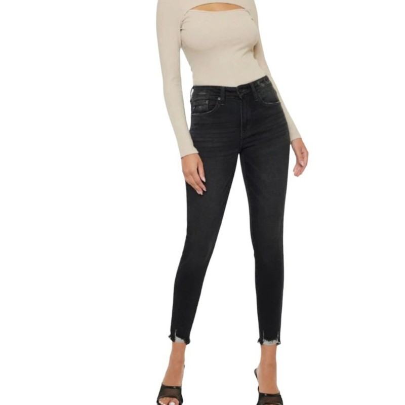 KanCan Women’s Janesville High Rise Ankle Skinny Jeans Size 7/27 Dark Gray
