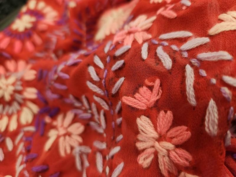 Kantha Bae Women's Pullkhari Floral Embroidered Kimono MP7 Multicolor One Size