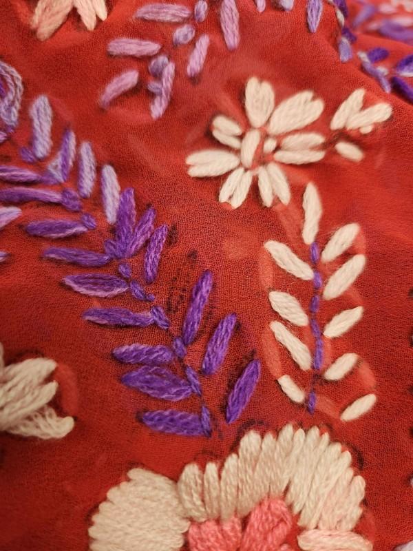 Kantha Bae Women's Pullkhari Floral Embroidered Kimono MP7 Multicolor One Size