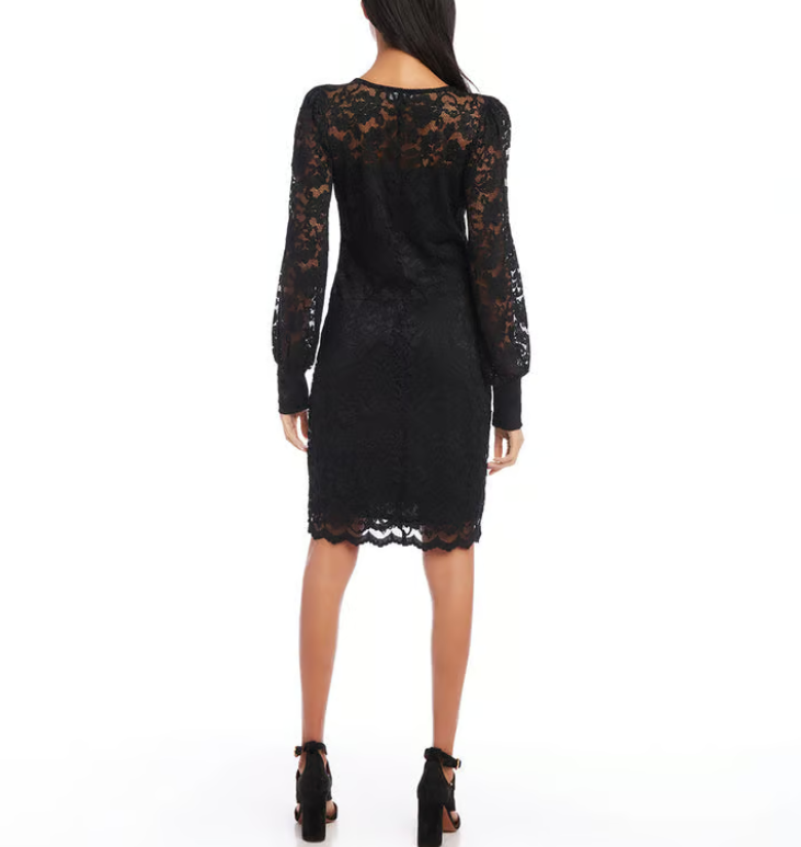 Karen Kane Lace Boatneck Dress 8B 1810