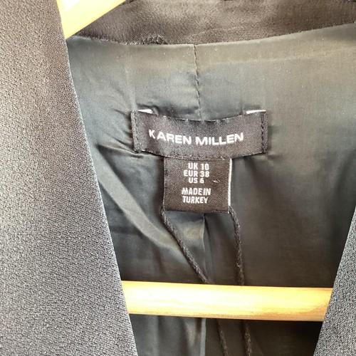 Karen Millen Black 'Tuxedo Wrap Jumpsuit UK 10