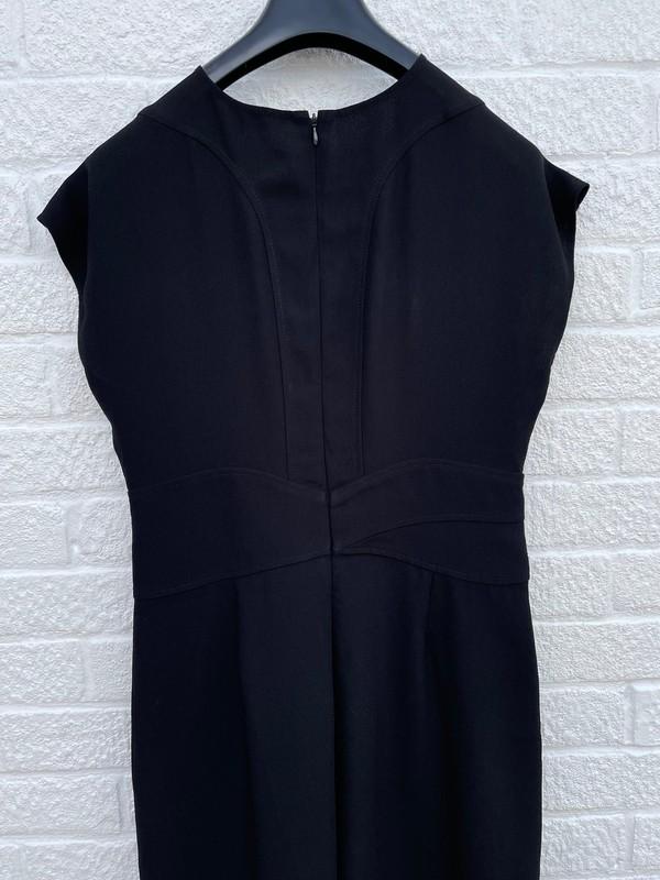 Karen Millen Black Wide Leg Cropped Jumpsuit Size UK 12