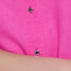 KARL LAGERFELD PARIS Women's Top Sz XS Linen-Blend Bungee-Sleeve