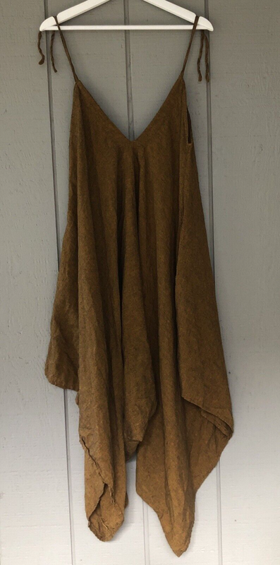 Karma Nepal Craft One Piece ROMPER Autumn Gold Color Free Size Art to Wear Artsy