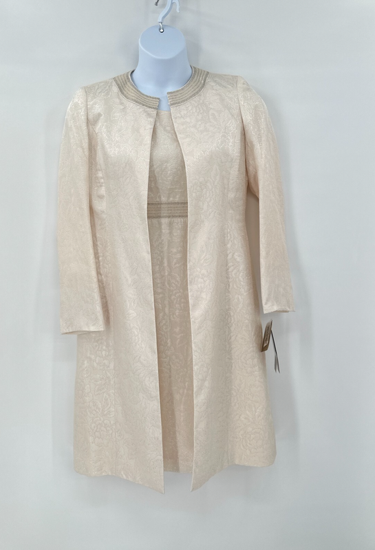 Kasper The Jacket Dress Set size 8 Cream Formal Mother of the Bride Event New