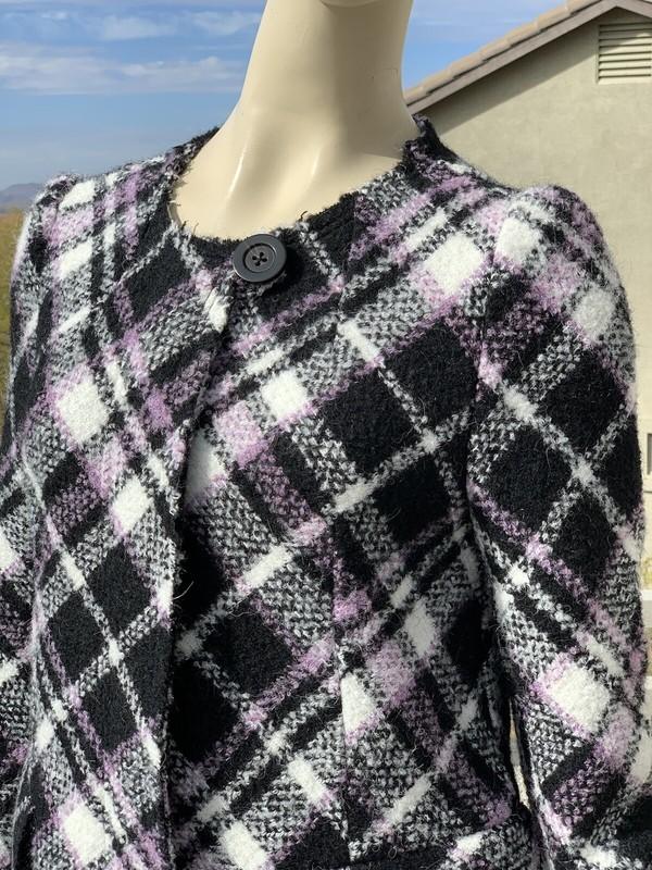 Kate Spade Plaid Bouclé Coat